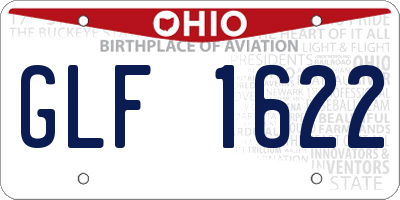 OH license plate GLF1622