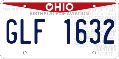 OH license plate GLF1632
