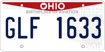 OH license plate GLF1633