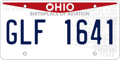 OH license plate GLF1641