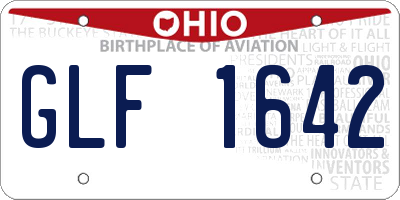 OH license plate GLF1642