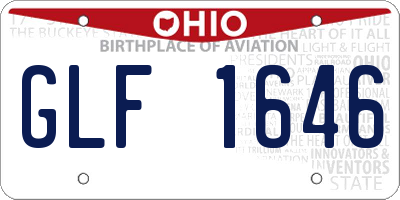 OH license plate GLF1646