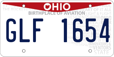 OH license plate GLF1654