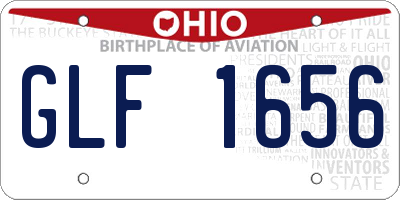 OH license plate GLF1656