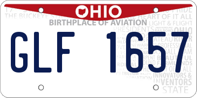OH license plate GLF1657