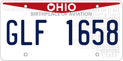 OH license plate GLF1658