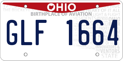 OH license plate GLF1664