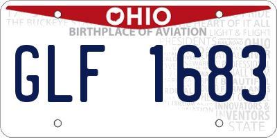 OH license plate GLF1683