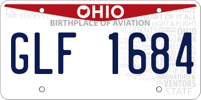 OH license plate GLF1684