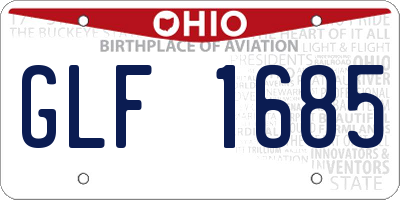 OH license plate GLF1685