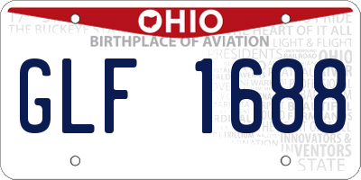 OH license plate GLF1688
