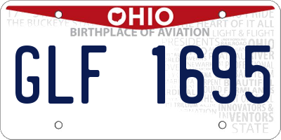 OH license plate GLF1695