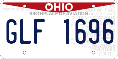 OH license plate GLF1696