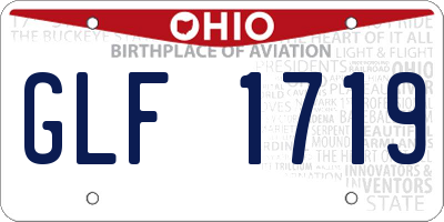 OH license plate GLF1719