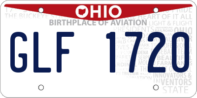 OH license plate GLF1720