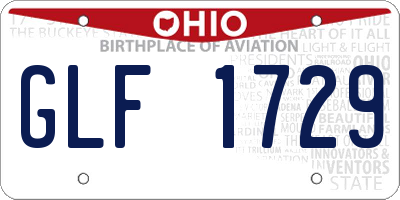 OH license plate GLF1729