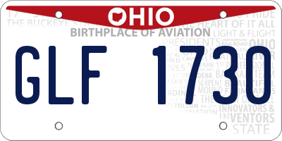 OH license plate GLF1730