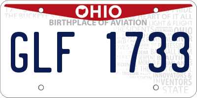 OH license plate GLF1733