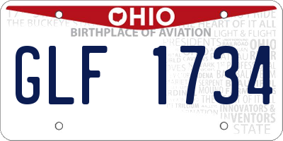 OH license plate GLF1734
