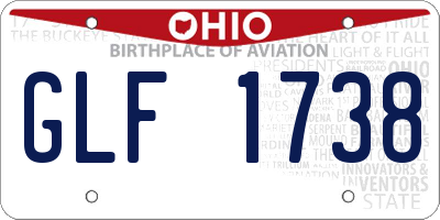 OH license plate GLF1738