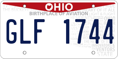 OH license plate GLF1744