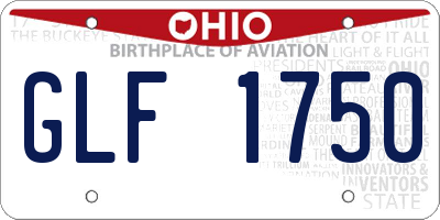 OH license plate GLF1750