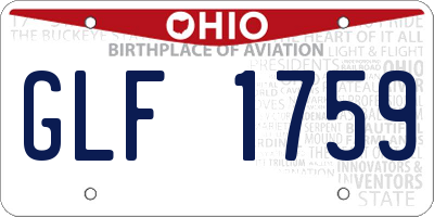 OH license plate GLF1759
