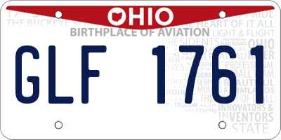 OH license plate GLF1761
