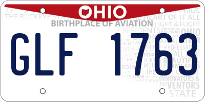 OH license plate GLF1763
