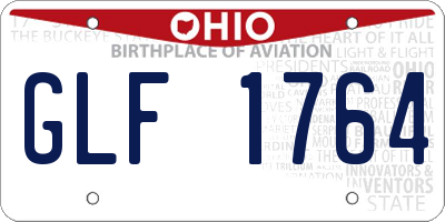 OH license plate GLF1764
