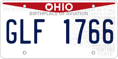 OH license plate GLF1766