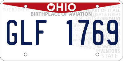 OH license plate GLF1769