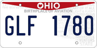 OH license plate GLF1780