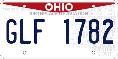 OH license plate GLF1782