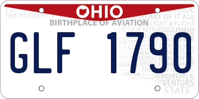 OH license plate GLF1790