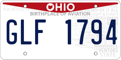 OH license plate GLF1794