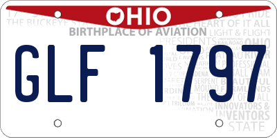 OH license plate GLF1797