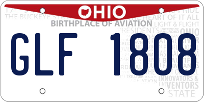 OH license plate GLF1808