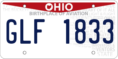 OH license plate GLF1833
