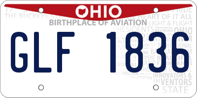 OH license plate GLF1836