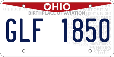 OH license plate GLF1850