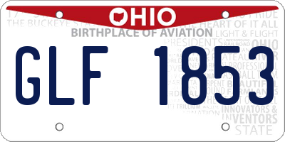 OH license plate GLF1853