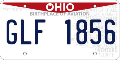 OH license plate GLF1856