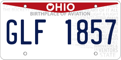 OH license plate GLF1857