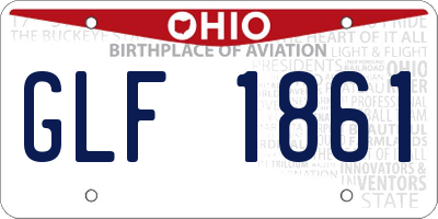 OH license plate GLF1861