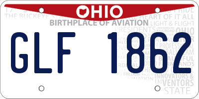 OH license plate GLF1862