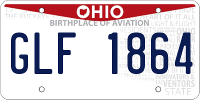 OH license plate GLF1864