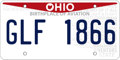 OH license plate GLF1866