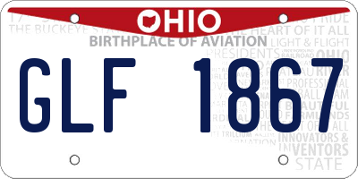 OH license plate GLF1867