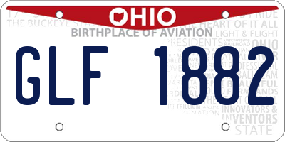 OH license plate GLF1882